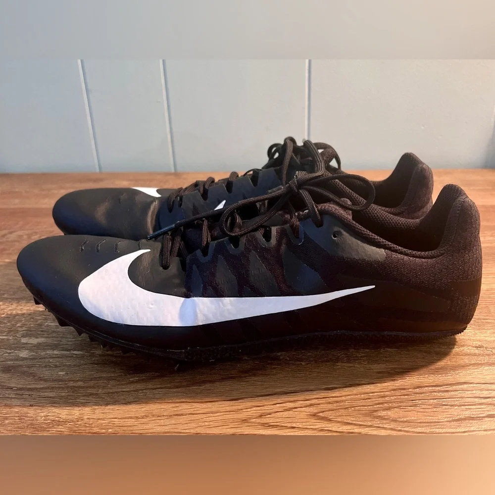 Nike Zoom Rival S Black and White Track and Field Mens‎ Running Shoes Size 12